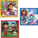 Clementoni παιδικό παζλ super color gabbys dollhouse 3x48 τμχ 1200-25300 8005125253005